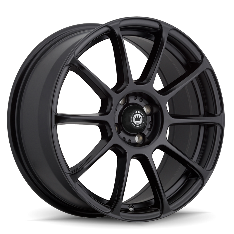 Konig - Runlite - Black - Matte Black - 18" x 8", 45 Offset, 5x108 (Bolt Pattern), 73.1mm HUB