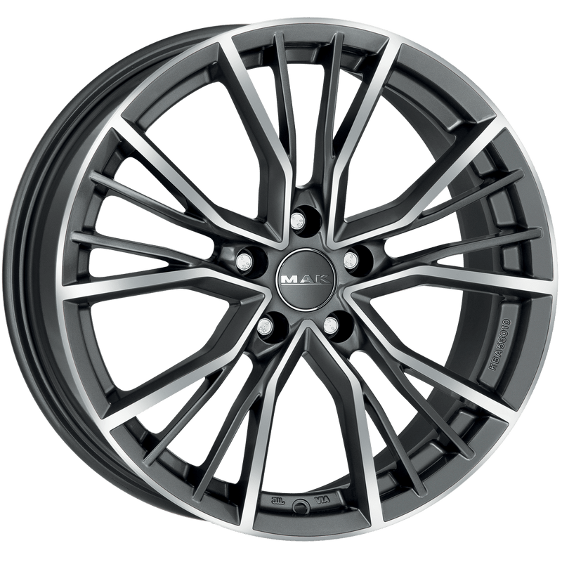Mak Wheels - UNION - Gunmetal - GUN MET-MIRROR FACE - 20" x 8.5", 20 Offset, 5x112 (Bolt Pattern), 66.5mm HUB
