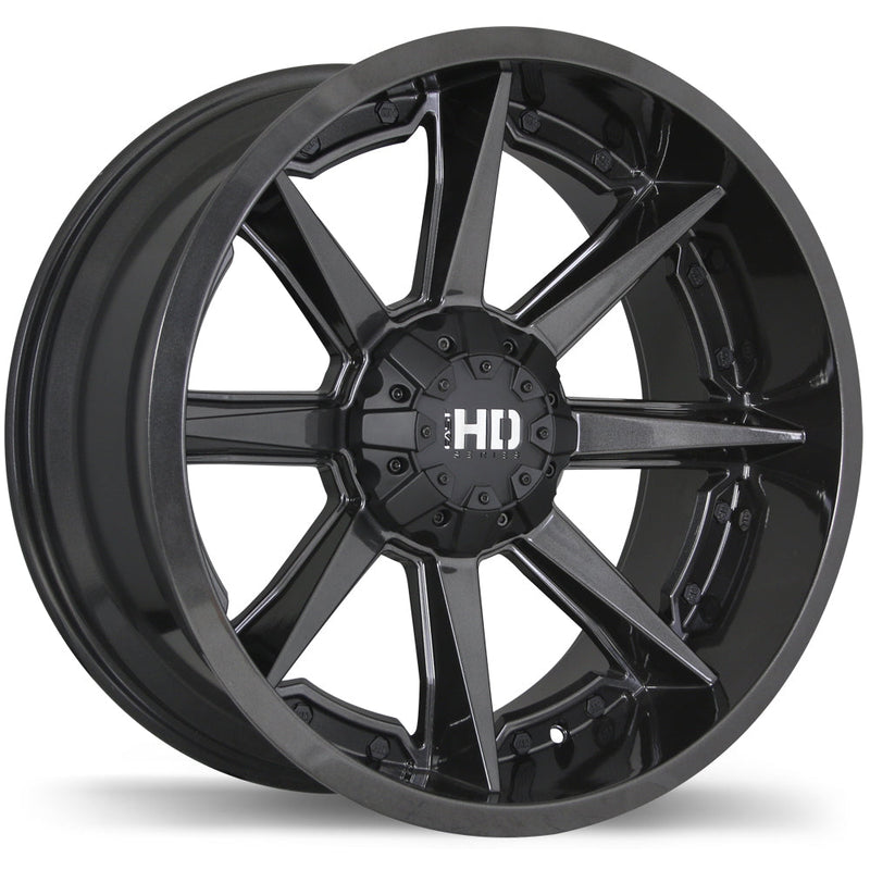 Fast HD - Grinder - Gunmetal - Anthracite - 20" x 10", -13 Offset, 6x135/139.7 (Bolt Pattern), 106.1mm HUB