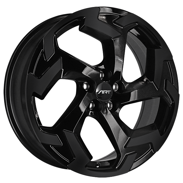 ART - Replica 221 - Black - Gloss Black - 17" x 7", 45 Offset, 5x100 (Bolt Pattern), 56.1mm HUB
