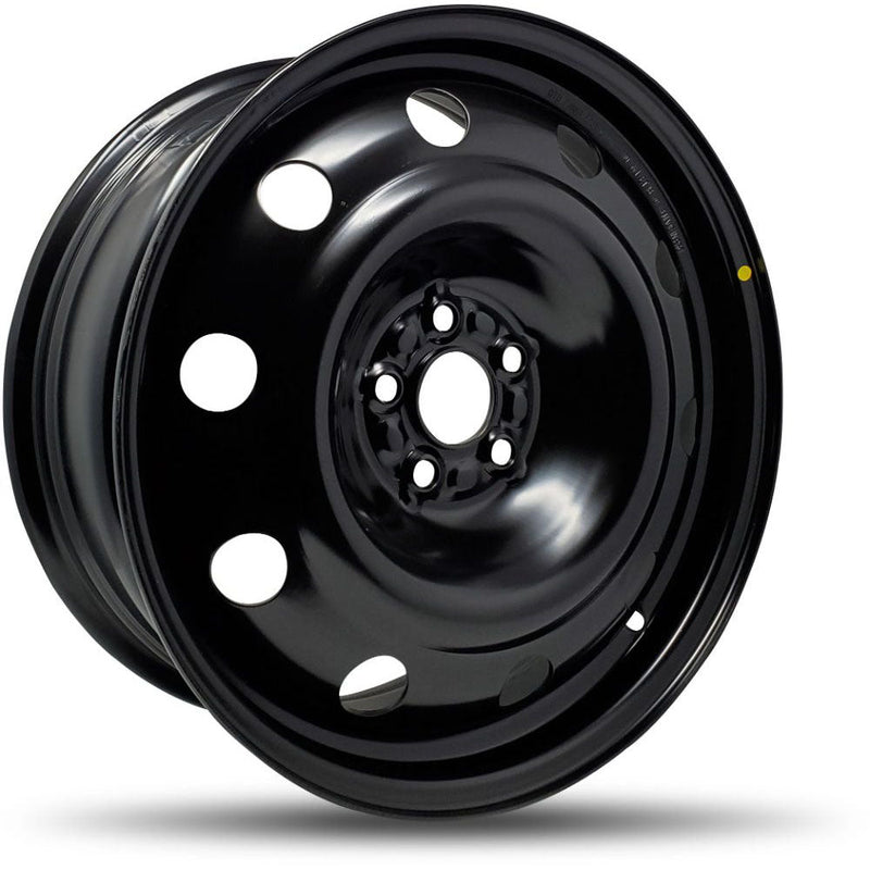 DTD - Steel - Black - Black - 17" x 7", 48 Offset, 5x100 (Bolt Pattern), 56.1mm HUB