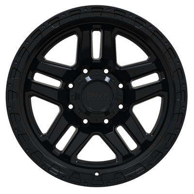 Envy Wheels - FFT-9 - Black - GLOSS BLACK - 20" x 8.5", 18 Offset, 8x170 (Bolt Pattern), 124.9mm HUB
