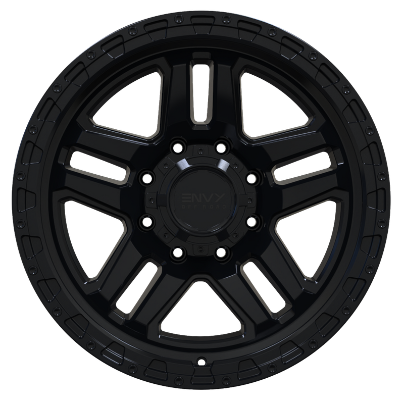 Envy Wheels - FFT-9 - Black - GLOSS BLACK - 20" x 8.5", 18 Offset, 8x180 (Bolt Pattern), 124.1mm HUB