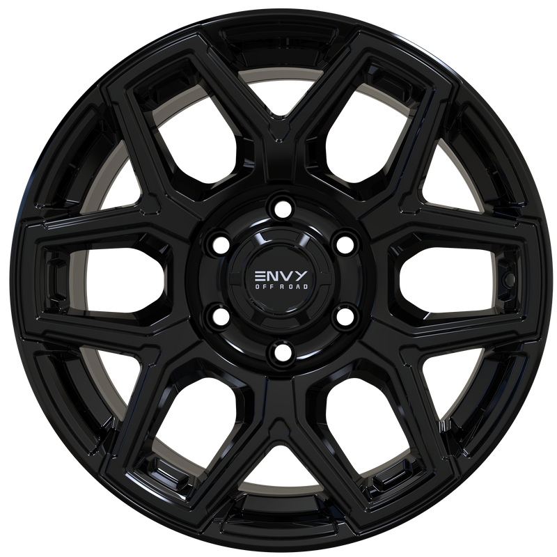 Envy Wheels - ET-8 - Black - SATIN BLACK - 17" x 8.5", 18 Offset, 6x135 (Bolt Pattern), 87.1mm HUB