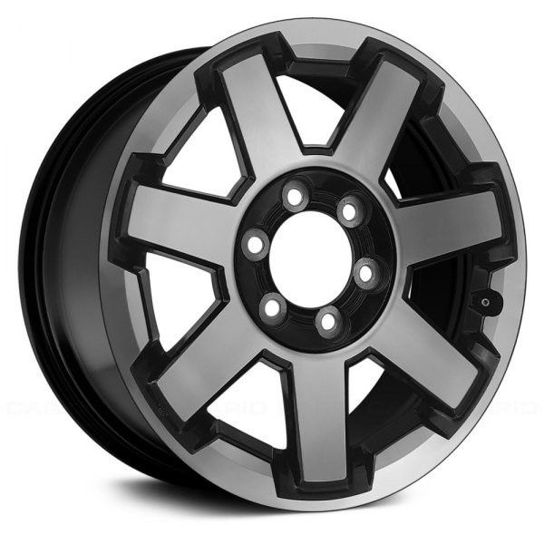 DTD - Steel - Black - Noir Machin√© - 17" x 7.5", 15 Offset, 6x139.7 (Bolt pattern), 106.1mm HUB