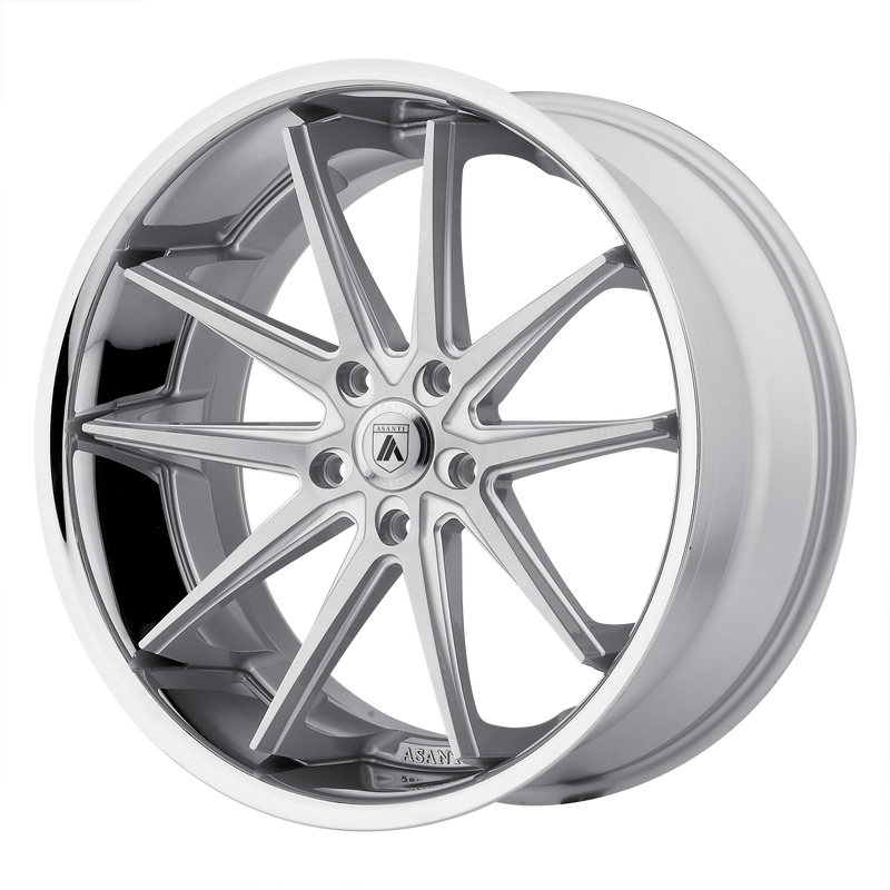 Asanti Black - ABL-5 ALTAIR - Silver - Silver Machined W/ Ss Lip - 20" x 10", 35 Offset, 5x120 (Bolt pattern), 74.10mm HUB