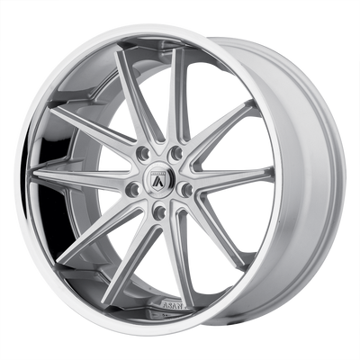Asanti Black - ABL-5 ALTAIR - Silver - Silver Machined W/ Ss Lip - 20" x 8.5", 35 Offset, 5x120 (Bolt pattern), 74.10mm HUB
