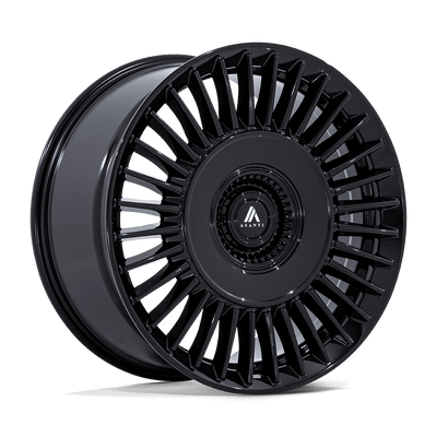 Asanti Black - AB040 TIARA - Black - Gloss Black - 22" x 9", 35 Offset, 5x112/120 (Bolt pattern), 74.10mm HUB