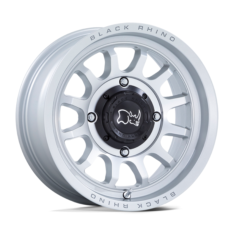 Black Rhino Powersports - RAPID UTV - Silver - Hyper Silver with Machined Face - 15" x 7", 10 Offset, 4x137 (Bolt pattern), 110.1mm HUB
