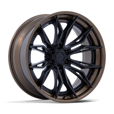 Fuel - FC404 MUTINY - Black - Matte Black W Gloss Bronze Lip - 20" x 10", -18 Offset, 8x170 (Bolt pattern), 125.10mm HUB