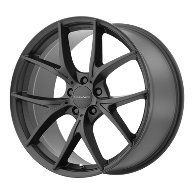 KMC Wheels - KM694 WISHBONE - Black - Satin Black - 20" x 9.5", 45 Offset, 5x114.3 (Bolt pattern), 72.56mm HUB