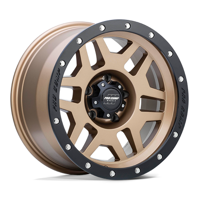 Pro Comp - PA41 PHASER - Bronze - Matte Bronze with Black Lip - 17" x 9", -6 Offset, 5x127 (Bolt pattern), 83.1mm HUB