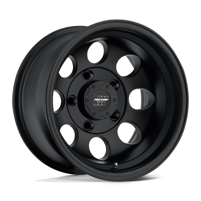 Pro Comp - PA69 VINTAGE - Black - Flat Black - 16" x 8", 0 Offset, 8x165.1 (Bolt pattern), 130.8mm HUB