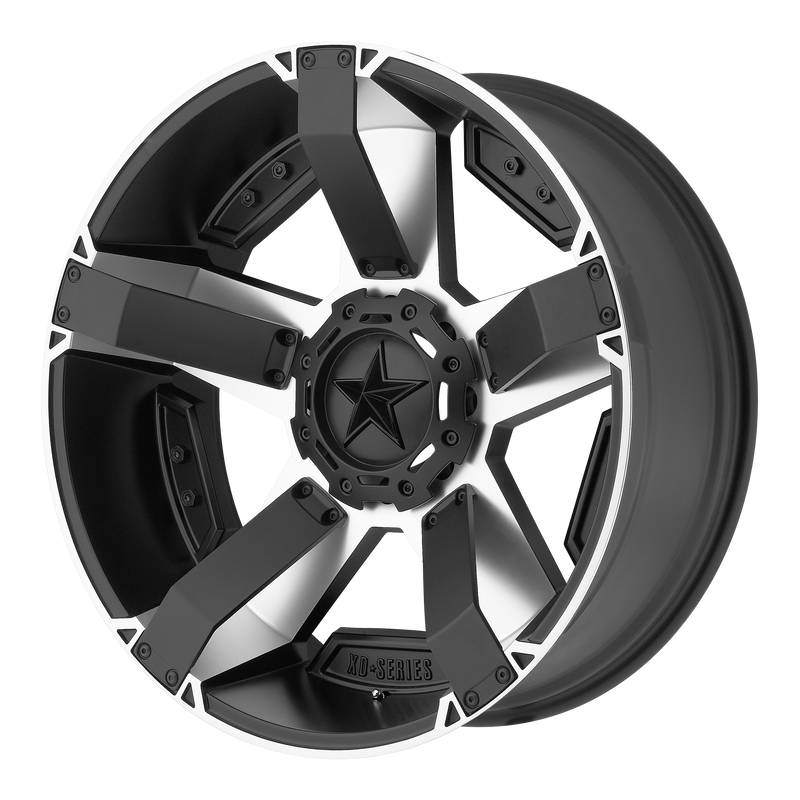 XD Series - XD811 ROCKSTAR II - Silver - Machined Face W/ S-Blk Windows - 18" x 9", 0 Offset, 6x135 (Bolt pattern), 106.25mm HUB