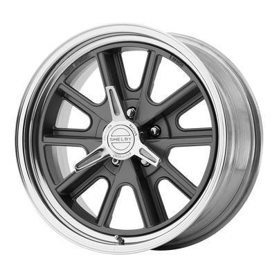 American Racing Vintage - VN407 COBRA - Grey - Two-Pc Mag Gray Polish Barrel - 18" x 8", 0 Offset, 5x114.3 (Bolt pattern), 72.60mm HUB