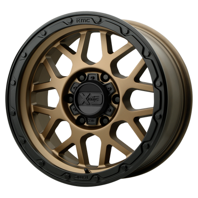 XD Series - XD135 GRENADE OR - Bronze - Matte Bronze Matte Black Lip - 17" x 9", 18 Offset, 6x139.7 (Bolt pattern), 106.1mm HUB