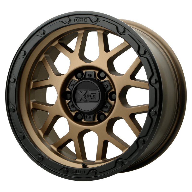 XD Series - XD135 GRENADE OR - Bronze - Matte Bronze Matte Black Lip - 18" x 8.5", 0 Offset, 5x127 (Bolt pattern), 78.1mm HUB