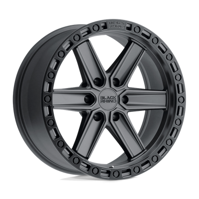 Black Rhino - HENDERSON - Black - Gun Black with Black Ring - 20" x 9.5", 0 Offset, 6x135 (Bolt pattern), 87.1mm HUB