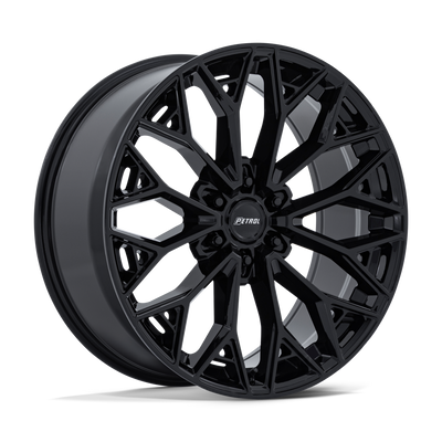 Petrol Wheels - P5E - Black - Gloss Black - 22" x 9.5", 25 Offset, 6x139.7 (Bolt pattern), 106.1mm HUB