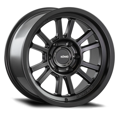 Konig - HT1 - Black - Matte Black - 18" x 9", 0 Offset, 6x139.7 (Bolt pattern), 106.1mm HUB