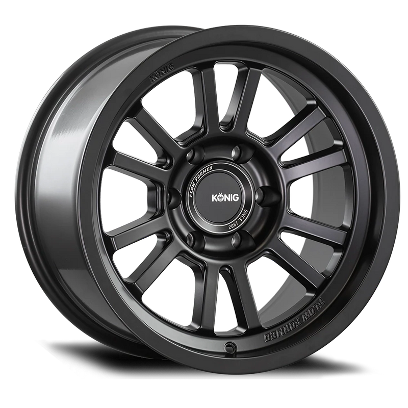 Konig - HT1 - Black - Matte Black - 18" x 9", 0 Offset, 6x139.7 (Bolt pattern), 106.1mm HUB