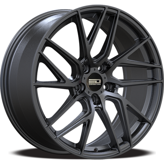 Euro Design - Tech - Black - Matte Black - 17" x 7.5", 40 Offset, 5x112 (Bolt pattern), 57.1mm HUB