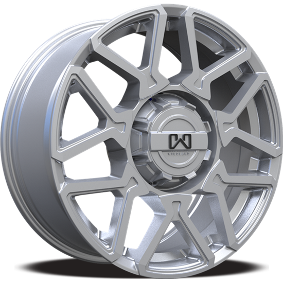 Wildland - Cyclone - Silver - 17" x 8", 35 Offset, 5x114.3 (Bolt pattern), 72.6mm HUB