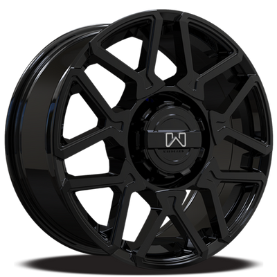 Wildland - Cyclone - Black - Gloss Black - 18" x 8", 15 Offset, 6x135/139.70 (Bolt pattern), 106.1mm HUB