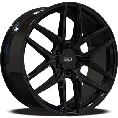 Euro Design - Forza 6 - Black - Gloss Black - 22" x 9.5", 30 Offset, 6x139.7 (Bolt pattern), 95.1mm HUB