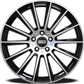 Euro Design - Sacco - Black - Gloss Black Machined - 19" x 8.5", 45 Offset, 5x112 (Bolt pattern), 66.60mm HUB