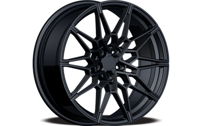 YKW Replicas - MF12 - Black - Gloss Black - 20" x 8.5", 38 Offset, 5x120 (Bolt pattern), 74.10mm HUB