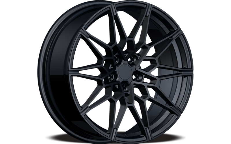 YKW Replicas - MF12 - Black - Gloss Black - 20" x 8.5", 38 Offset, 5x120 (Bolt pattern), 74.10mm HUB