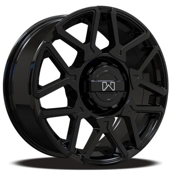 Wildland - Cyclone - Black - Gloss Black - 18" x 8", 35 Offset, 5x120/114.30 (Bolt pattern), 72.6mm HUB
