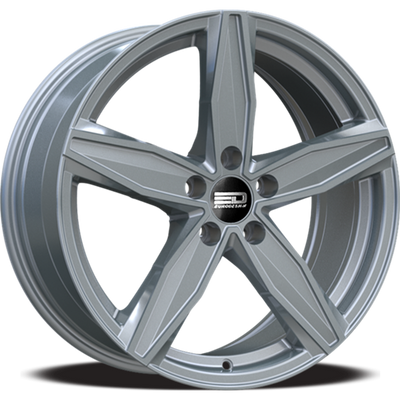 Euro Design - Berlin - Silver - 17" x 7.5", 40 Offset, 5x120 (Bolt pattern), 64.10mm HUB