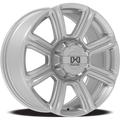 Wildland - Hurricane - Silver - 18" x 8.5", 18 Offset, 6x139.7/120 (Bolt pattern), 78.00mm HUB