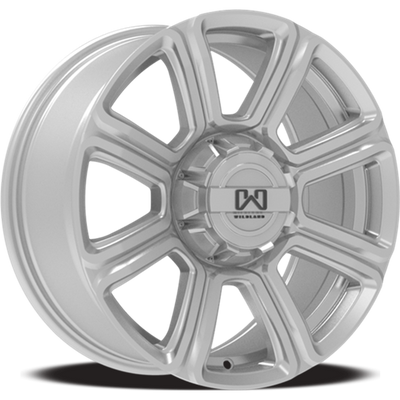 Wildland - Hurricane - Silver - 18" x 8.5", 18 Offset, 6x139.7/120 (Bolt pattern), 78.00mm HUB