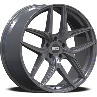 Euro Design - Forza - Gunmetal - Gloss Gunmetal - 19" x 8.5", 35 Offset, 5x114.3 (Bolt pattern), 72.6mm HUB