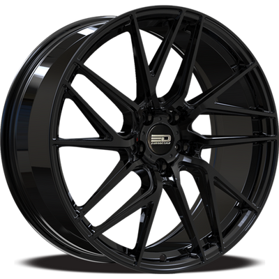 Euro Design - Tech - Black - Gloss Black - 20" x 8.5", 38 Offset, 5x114.3 (Bolt pattern), 72.6mm HUB