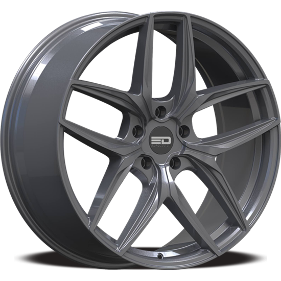 Euro Design - Forza - Gunmetal - Gloss Gunmetal - 20" x 9", 35 Offset, 5x114.3 (Bolt pattern), 72.6mm HUB