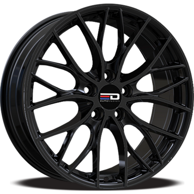 Euro Design - Camillo - Black - Gloss Black - 18" x 8", 35 Offset, 5x114.3 (Bolt pattern), 72.6mm HUB