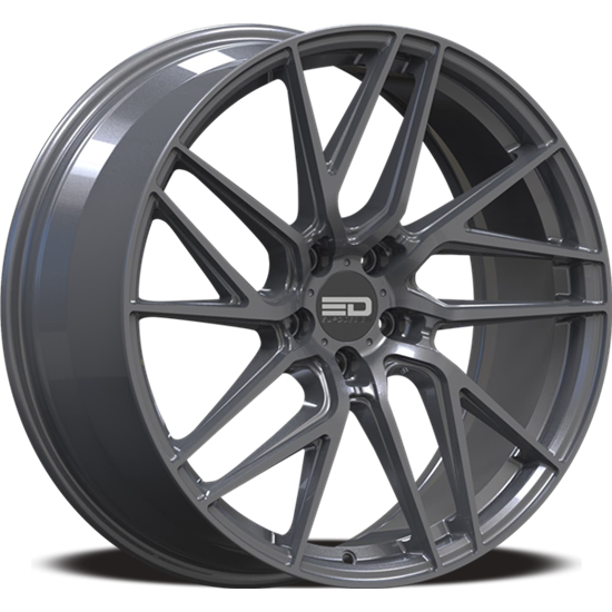 Euro Design - Tech - Gunmetal - Gloss Gunmetal - 18" x 8", 35 Offset, 5x114.3 (Bolt pattern), 72.6mm HUB