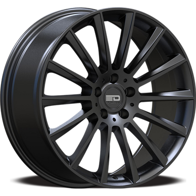 Euro Design - Sacco - Black - Matte Black - 18" x 7.5", 30 Offset, 5x112 (Bolt pattern), 66.6mm HUB