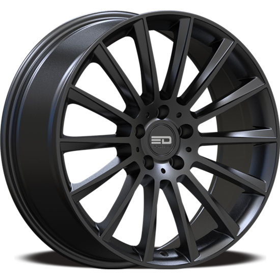 Euro Design - Sacco - Black - Matte Black - 18" x 7.5", 30 Offset, 5x112 (Bolt pattern), 66.6mm HUB
