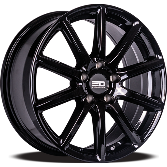 Euro Design - Legend - Black - Gloss Black - 18" x 8", 21 Offset, 5x112 (Bolt pattern), 66.6mm HUB