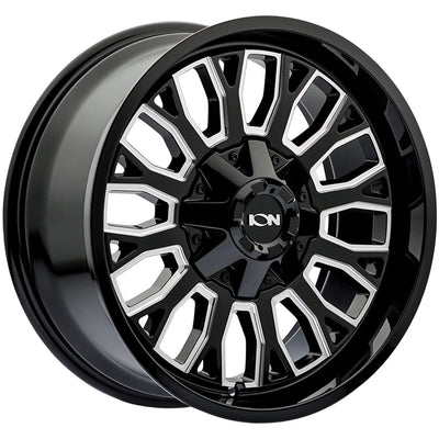 Ion Alloy - 152 - Black - Black/Milled - 20" x 9", 0 Offset, 8x170 (Bolt pattern), 125.2mm HUB