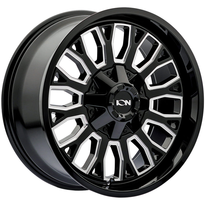 Ion Alloy - 152 - Black - Black/Milled - 20" x 9", 0 Offset, 8x170 (Bolt pattern), 125.2mm HUB