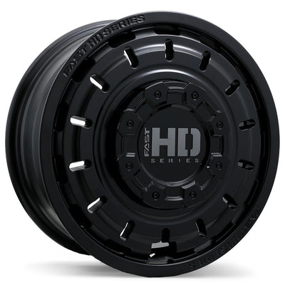 Fast HD - Axle - Black - Satin Black - 16" x 6.5", 60 Offset, 5x160 (Bolt pattern), 65.10mm HUB