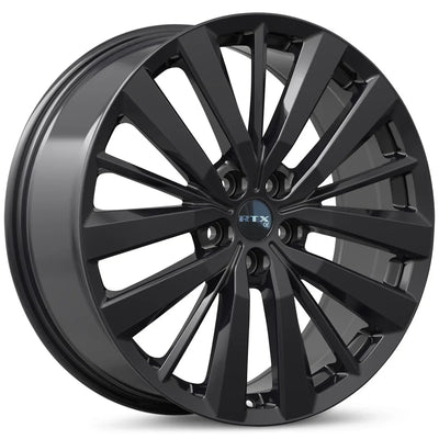RTX Wheels - NI02 - Black - Gloss Black - 18" x 8", 35 Offset, 5x114.3 (Bolt pattern), 66.1mm HUB