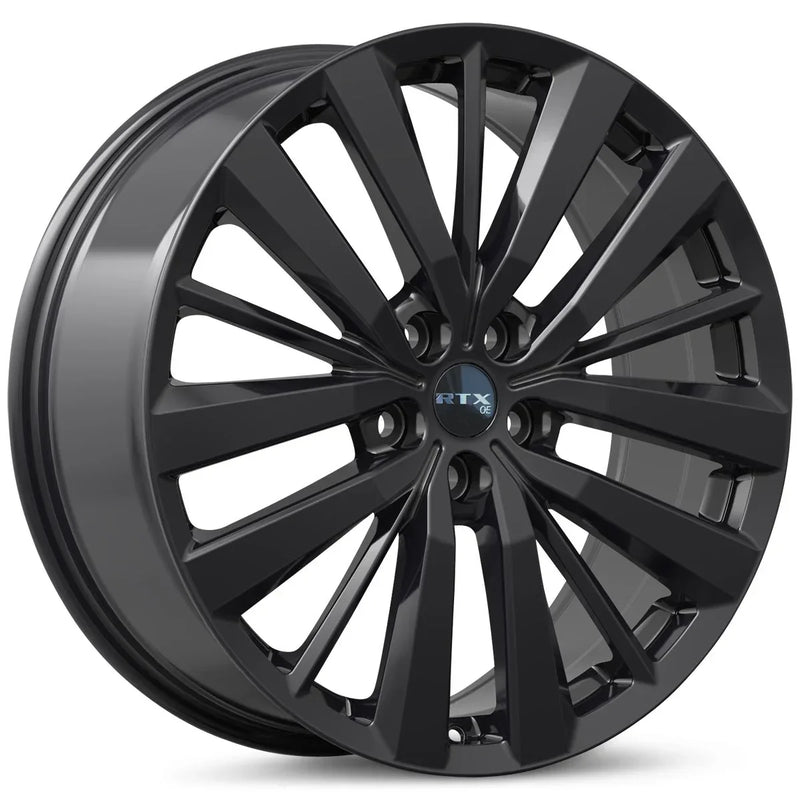 RTX Wheels - NI02 - Black - Gloss Black - 18" x 8", 35 Offset, 5x114.3 (Bolt pattern), 66.1mm HUB