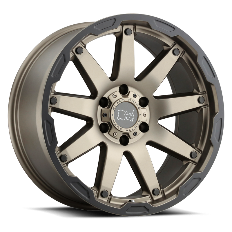 Black Rhino - OCEANO - Bronze - Matte Bronze with Black Ring - 20" x 9.5", 12 Offset, 5x150 (Bolt pattern), 110.1mm HUB